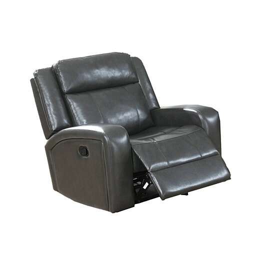 Saltoro Sherpi Upholstered Power Recliner with USB Port and Pill